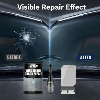 Otthoni autóüveg javító szett UV-keményedő gyantával | GLASS REPAIR KIT