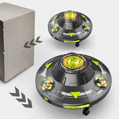 🔥🛸 Intelligens, forgó UFO-buborékfúvó – 360°-os forgással elkerüli az akadályokat, több ezer buborékot fúj ki automatikusan, színes fényeffektusokkal és zenével, beltéri és kültéri használatra egyaránt alkalmas