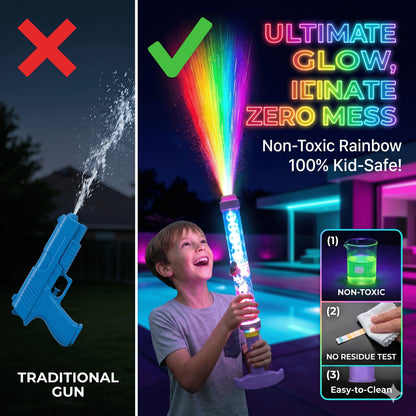 🌊🌈Színes szivárványos LED-es vízipisztoly