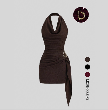 👗💫 Női, hátkivágású, karcsúsító, V-nyakú szabadidőruha