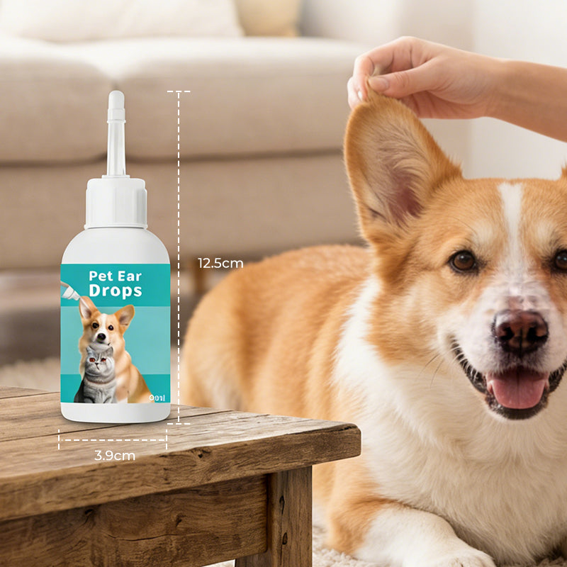 🐱🐶 Háziállatok fülápoló tisztító folyadék puha cseppentőfejjel | PET EAR CLEANER