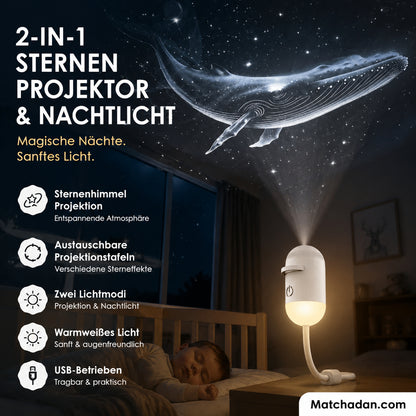 🌟 Kétfunkciós csillagkép-vetítő és éjszakai lámpa