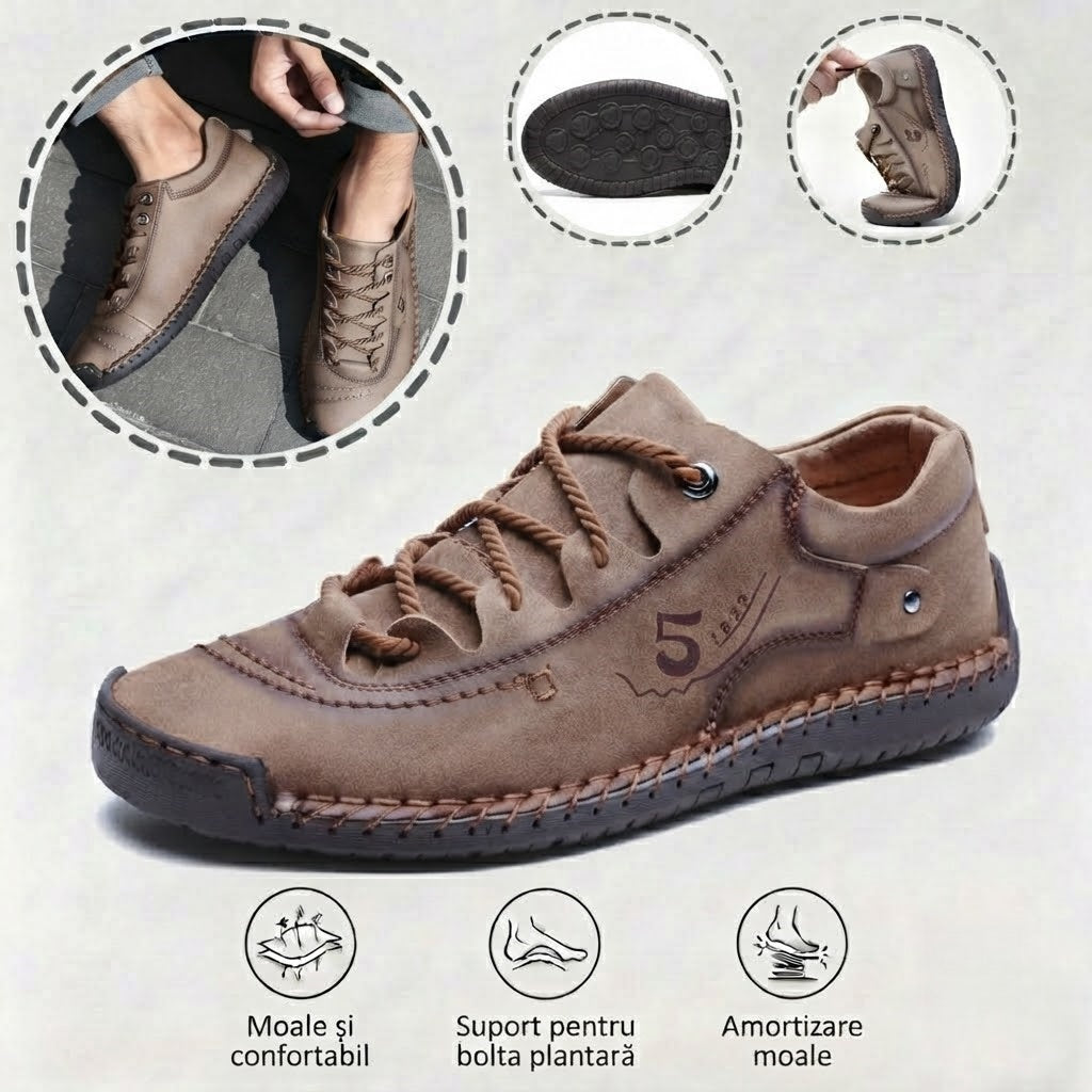 🎁Ultima zi pentru a te bucura de o reducere de 50%, nu o rata! ⏰Fabricați din piele de vițel australiană🐂Suport pentru picioare - ameliorează durerea de picioare✅Impermeabili și antiderapanți, confortabili la mers✅Eleganți și versatili.