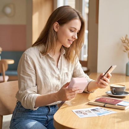 🖨️ Mini hordozható nyomtató – Bluetooth-kapcsolattal azonnal nyomtatható, nincs szükség tintapatronra/szalagra, könnyű és hordozható, tanuláshoz, irodai munkához és fényképnyomtatáshoz egyaránt alkalmas, utánvéttel fizethető