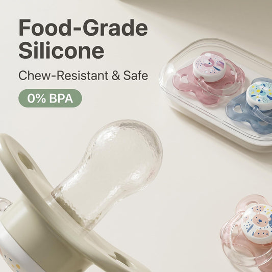 🍼Csecsemőtáplálkozásra alkalmas szilikon cumi, szabványos cumifejjel és lyukmentes kialakítással, amely az anyatej szopását hivatott utánozni🤱