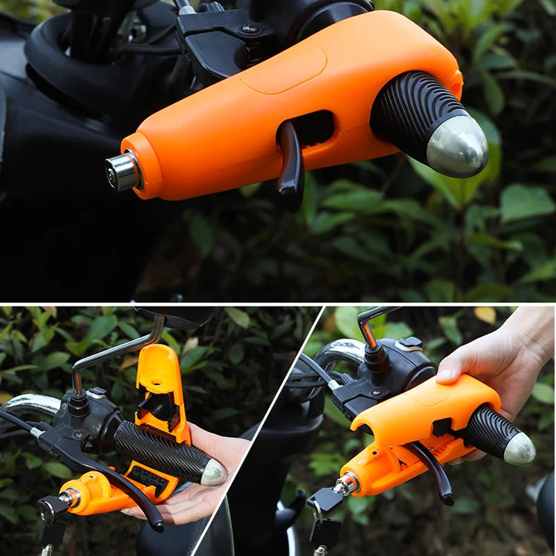 Univerzális kerékpár és motorkerékpár kormányzár riasztóval | HANDLEBAR LOCK