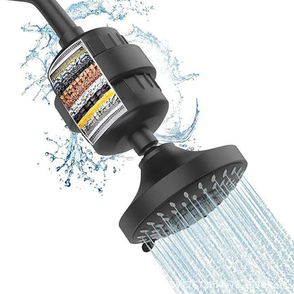 💧20-szintű szűrővel ellátott zuhanyfej, 5 különböző sugárzási móddal