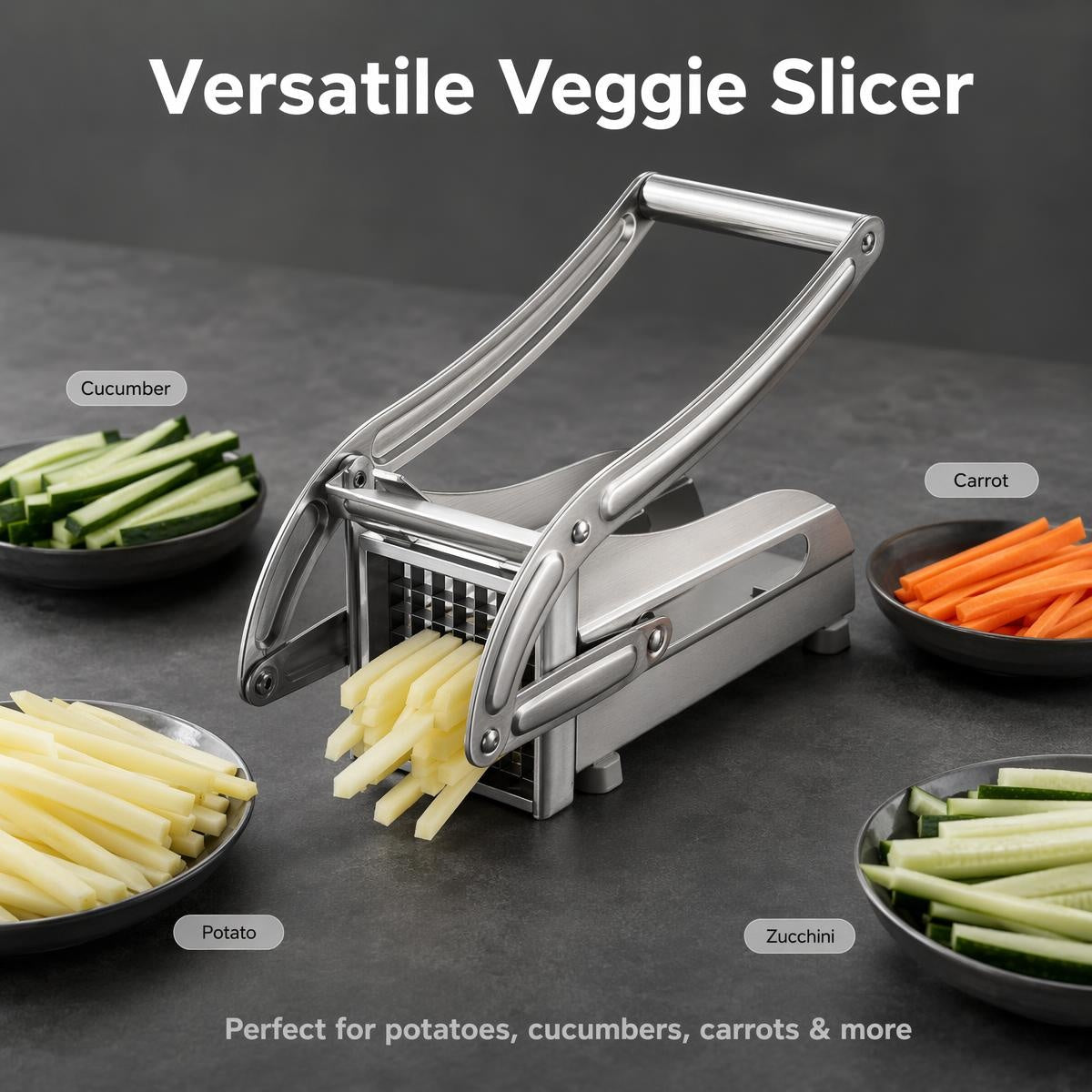 🥔 Cserélhető pengés burgonya és zöldség szeletelő | CUTVEG