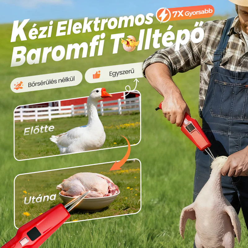 🔥🐓 Elektromos baromfi-tolltépő gép – egyszerű, idő- és energiatakarékos tolltépés! 🦆