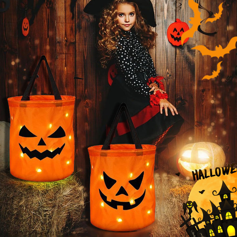 🎃 2026-os akció – Több mint 15 000 darabot adtunk el! ✨ Világító halloweeni tökös táska – LED-es világítással, tágas belső térrel 🍬