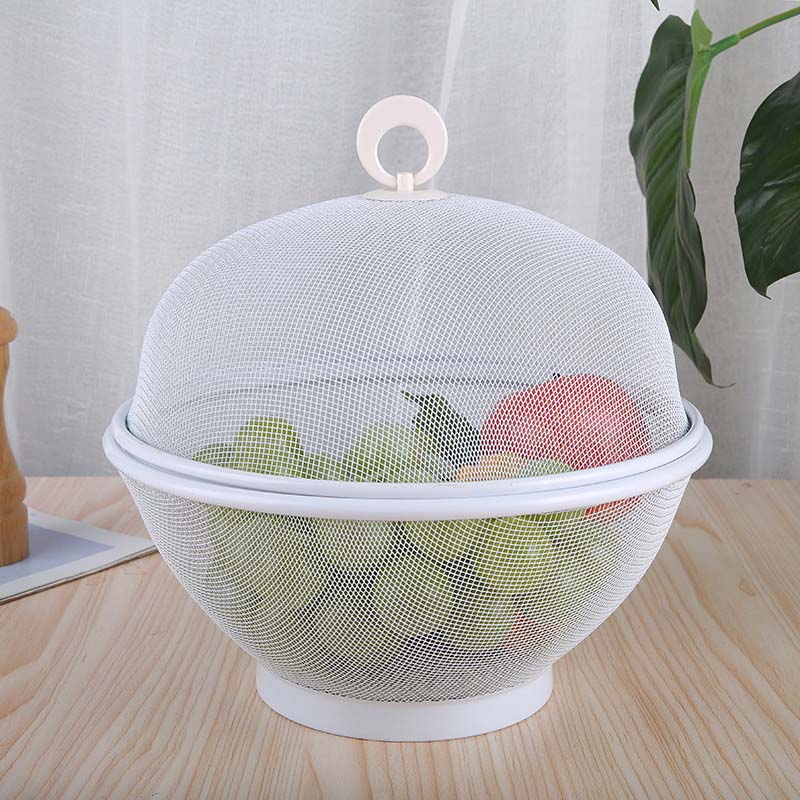 🧺 Időkorlátozott akció: 50% kedvezmény! 🍇 Fedeles, zárt gyümölcskosár – lélegző hálós anyagból, vízelvezető funkcióval ✨