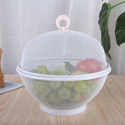 🧺 Időkorlátozott akció: 50% kedvezmény! 🍇 Fedeles, zárt gyümölcskosár – lélegző hálós anyagból, vízelvezető funkcióval ✨