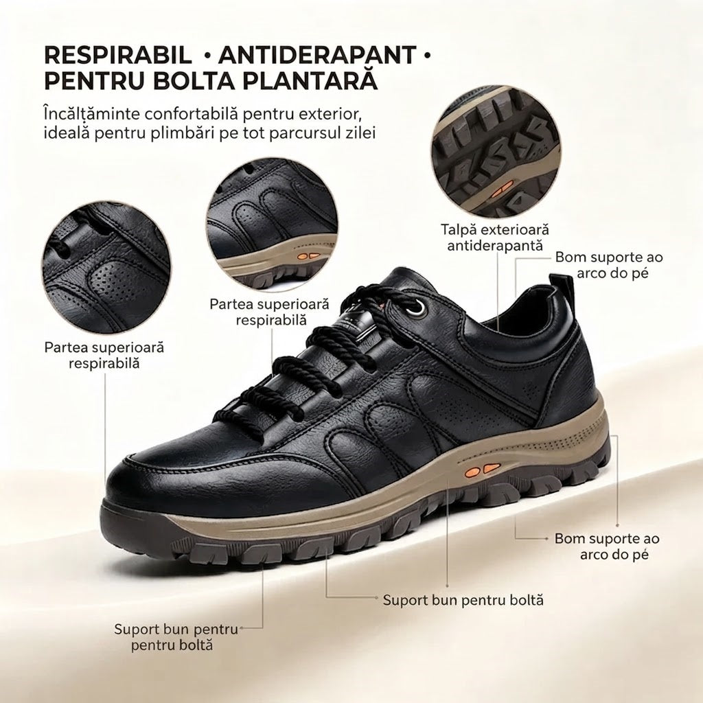 🎁Ultima zi pentru a te bucura de o reducere de 40%, nu o rata! ⏰Fabricați din piele de vițel australiană🐂Suport pentru picioare - ameliorează durerea de picioare✅Impermeabili și antiderapanți, confortabili la mers✅Eleganți și versatili.