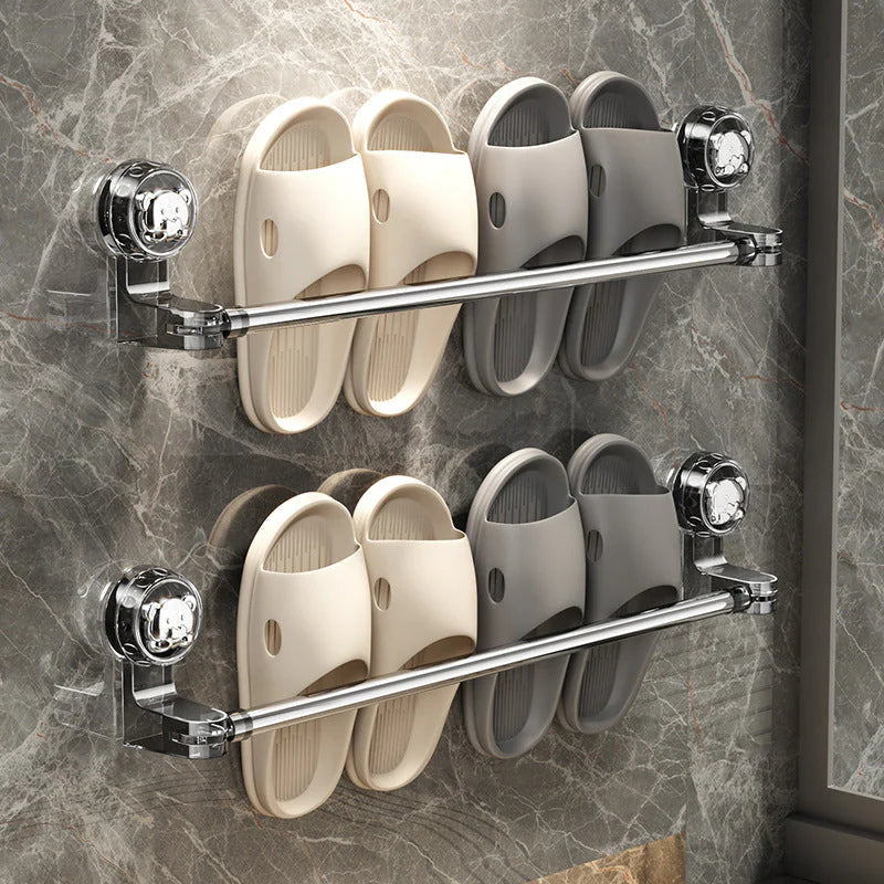 🚿🔩 Állítható törülközőtartó tapadókoronggal – Fúrás nélkül · Erős tapadás · Hosszúság állítható | Fürdőszoba/konyha/bérlőknek elengedhetetlen