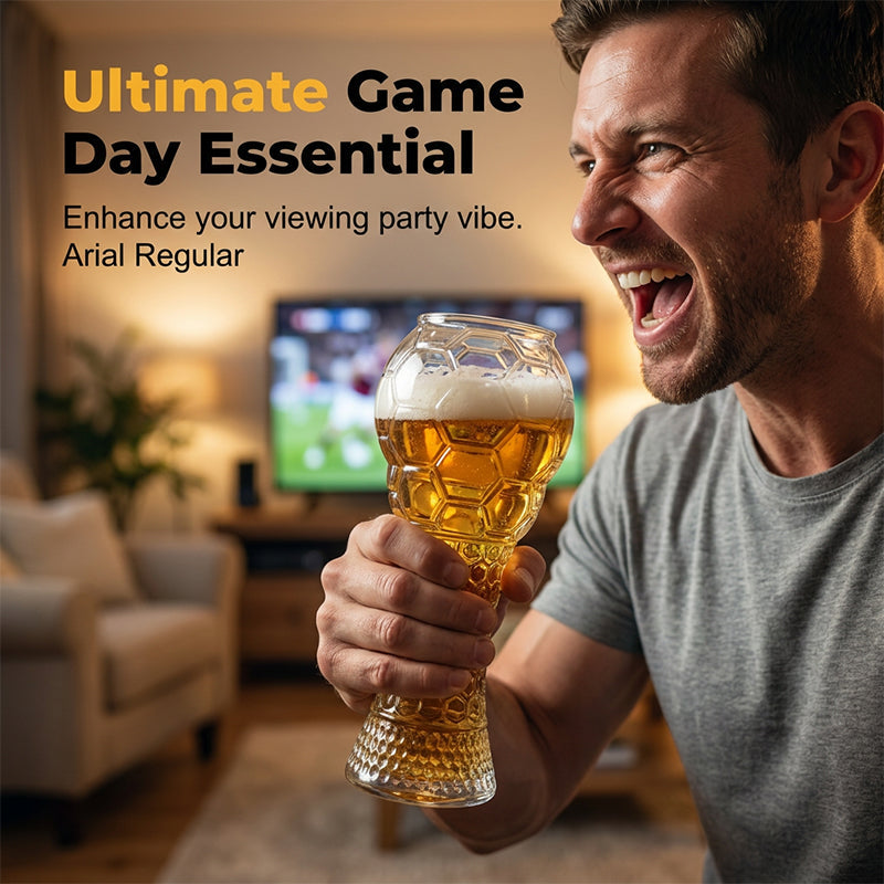 🥳2026 – Most kapható!🥳💞 Több mint 50 000 eladott darab! ⚽🍺 50%-os kedvezmény! Labdarúgó-motívumú söröspohár – 400 ml/600 ml, csúszásgátló textúrájú fogantyú, stabil talp. Tökéletes választás a mérkőzés estéjére! 🏆✨