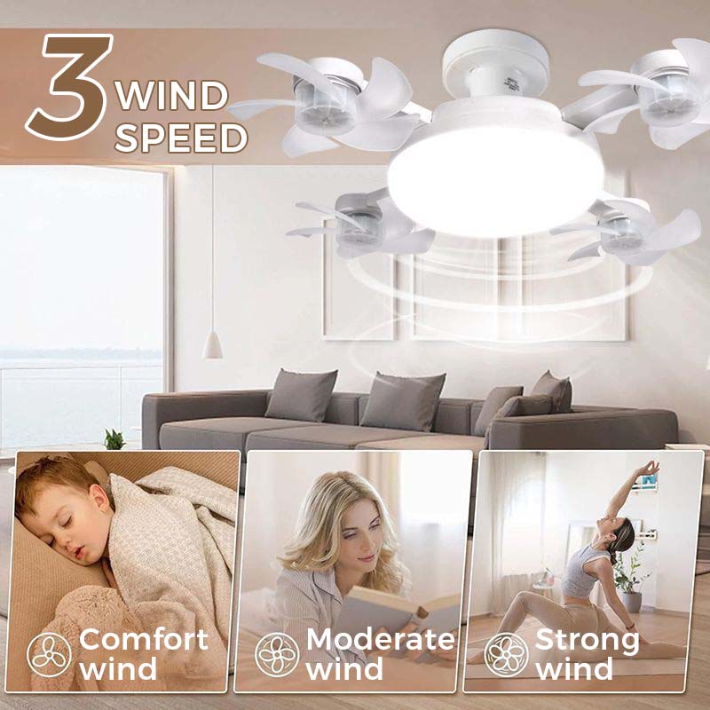 🌀 50% kedvezmény💥 LED-es világítással és távirányítóval ellátott mennyezeti ventilátor