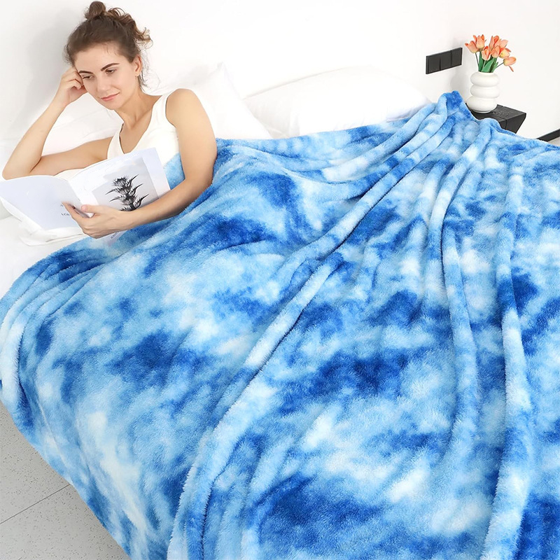🧳🛏️Rendkívül puha, batikolt plüss takaró