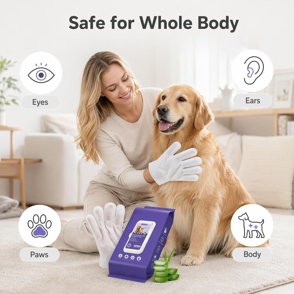 Kisállat gyors tisztító kesztyű | PETCLEAN