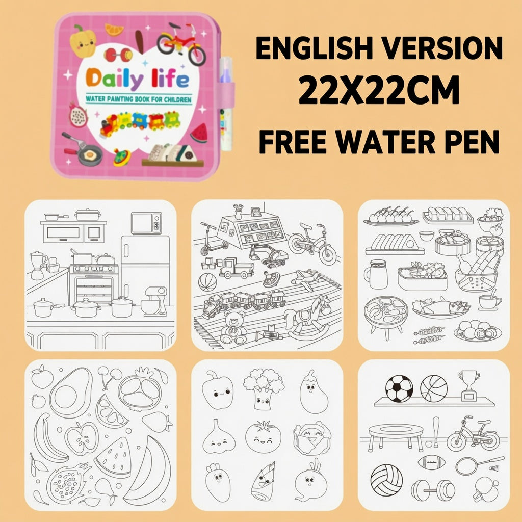 Újrafelhasználható tiszta gyerek rajzfüzet | WATERDRAW