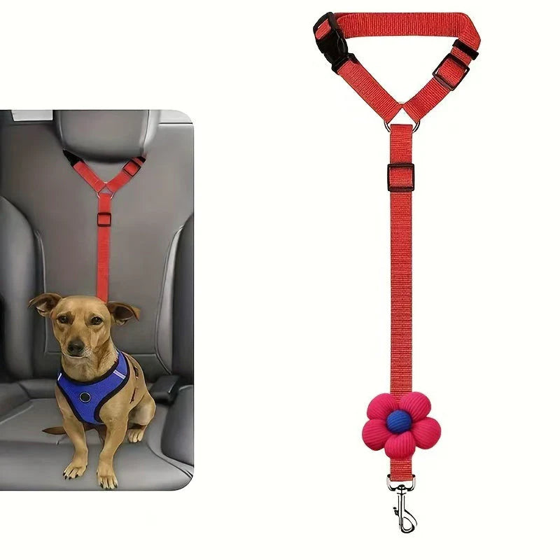 🐶Kétfunkciós kutyás biztonsági öv és póráz🦮