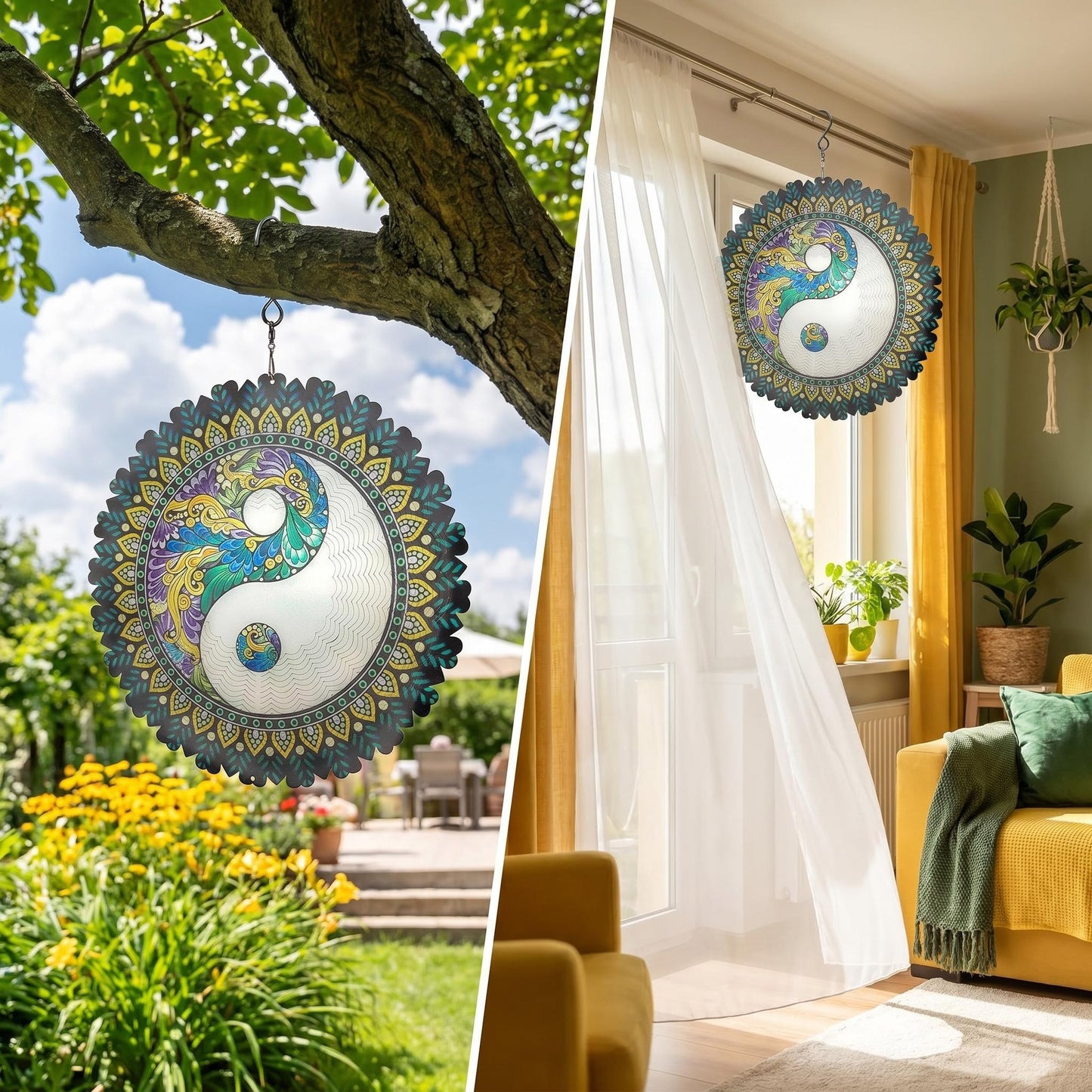 💥 2026-os slágertermék🍃3D-s színes mandala szélharang