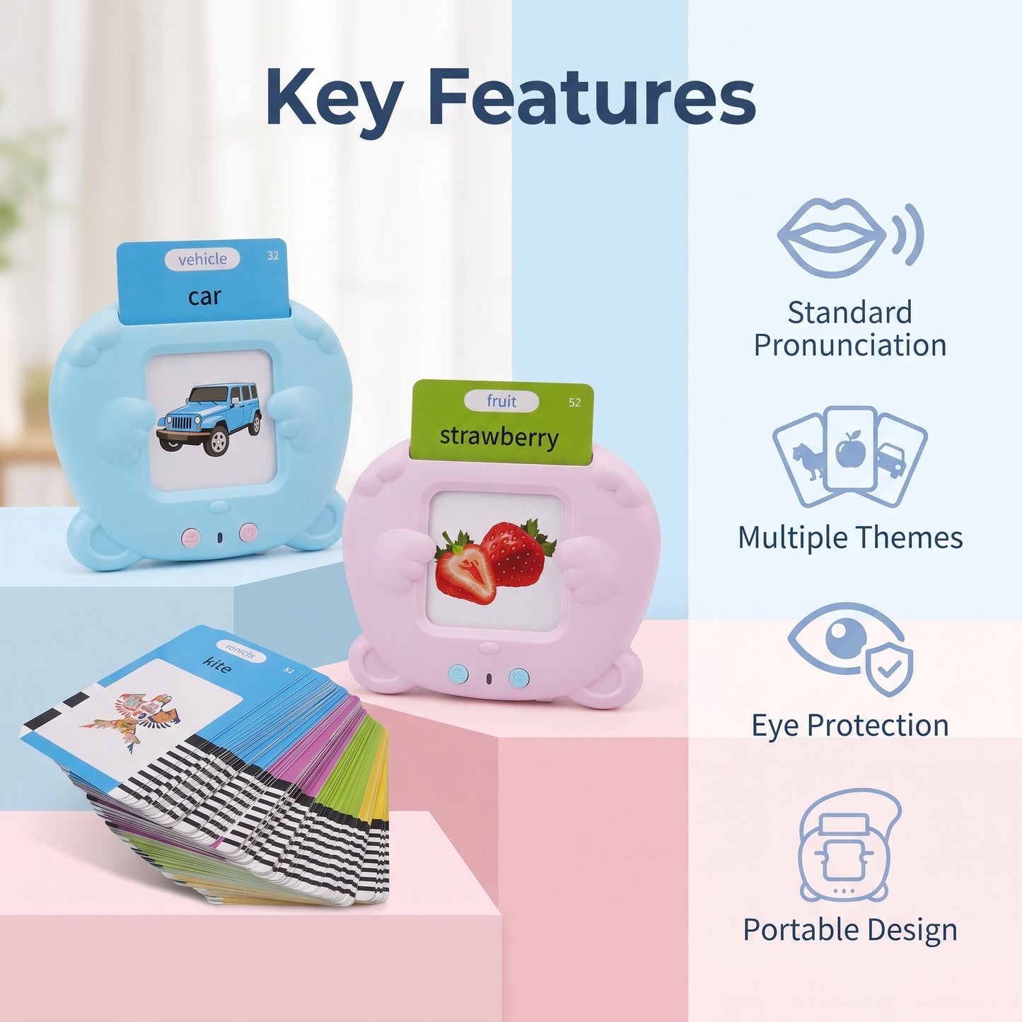 Gyermekek kiejtése és szókártyák
