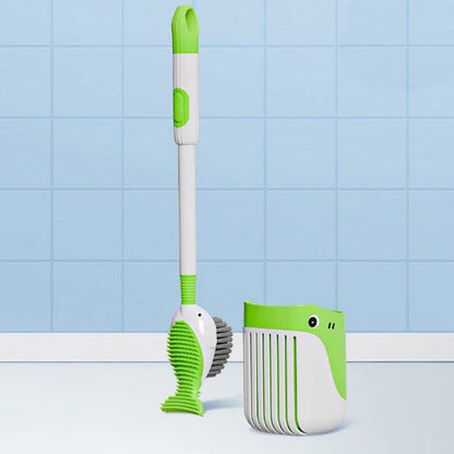🔥✨ Falra akasztható, tapadókorongos WC-tisztító kefe szett 🏡