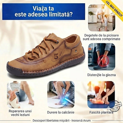 🎁Ultima zi pentru a te bucura de o reducere de 50%, nu o rata! ⏰Fabricați din piele de vițel australiană🐂Suport pentru picioare - ameliorează durerea de picioare✅Impermeabili și antiderapanți, confortabili la mers✅Eleganți și versatili.