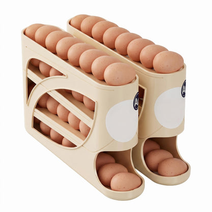 🥚🔄Négyemeletes tojástartó, gördülő tojástároló doboz🧊
