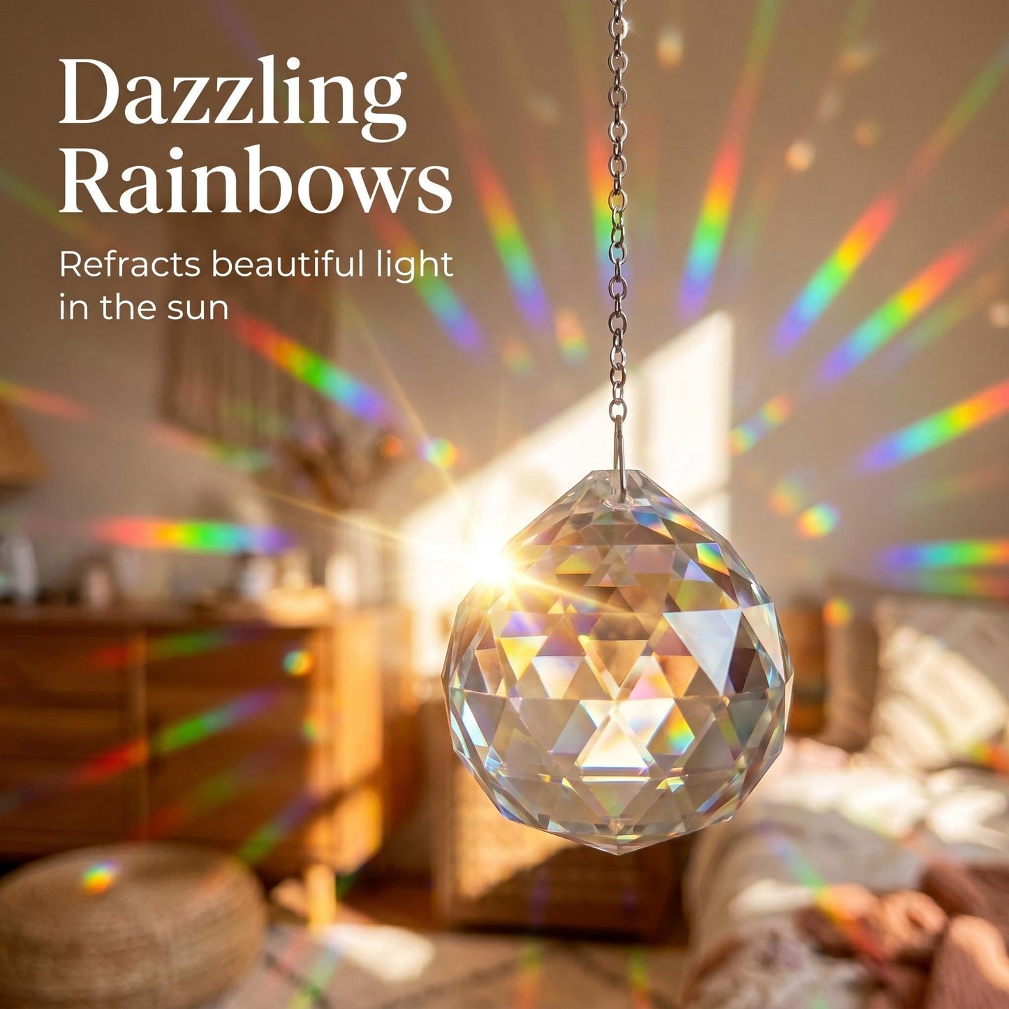 🌈✨Dekoratív napfényfogó kristály medál szett