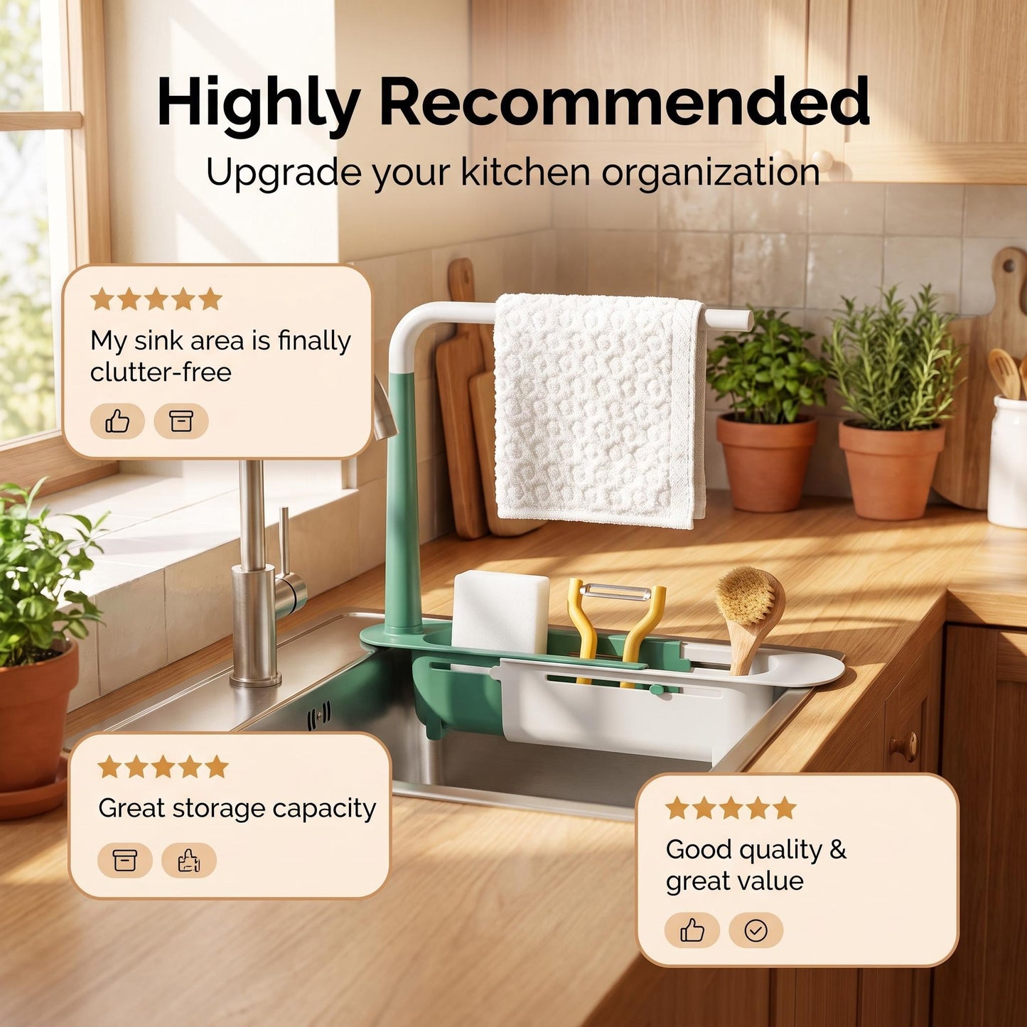 Állítható konyhai mosogató rendszerező | KITCHENSINK