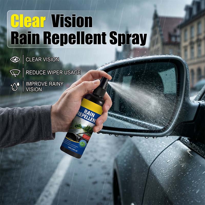 🌧️✨ Szélvédő esőálló spray – Fluor-alapú nanohidrofób technológia, az esőcseppek azonnal lecsúsznak, tiszta kilátás a vezetéshez, utánvéttel