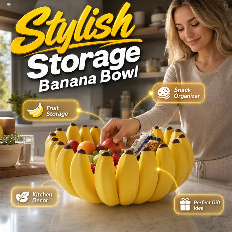 🍌✨ Kreatív banán alakú gyümölcsös tál, amely vidámságot csempész a konyhádba
