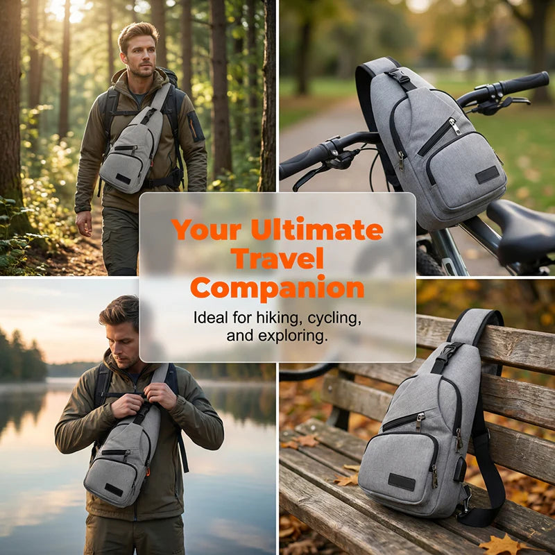 🎒 Most 50%-os kedvezménnyel! ⛰️ Szabadtéri sportos válltáska – sokoldalú, strapabíró és USB-csatlakozóval ellátott – elengedhetetlen kiegészítő a városi ingázók számára 🚴‍♂️