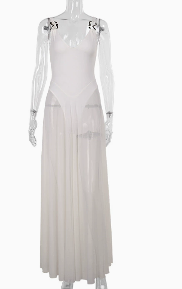 👗 V-nyakú, vállpánt nélküli hosszú ruha – elegáns és szexi, kiemeli a vonzó idomokat, alkalmas bankettekre, partikra és nyaralásra egyaránt, utánvéttel
