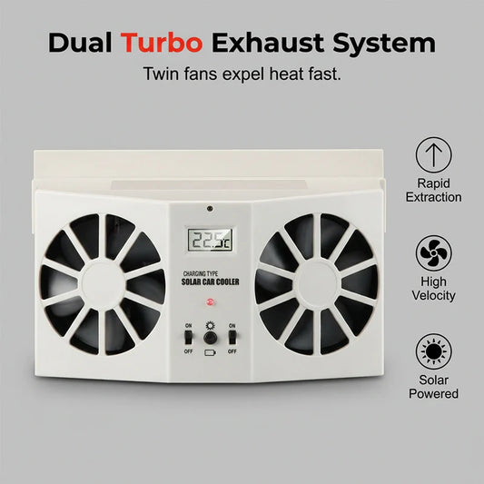 ☀️ Tartsa hűvösen kedvenc autóját – automatikus, hőmérséklet-kijelzős napenergiás szellőzőventilátor – utánvéttel 🚗💨