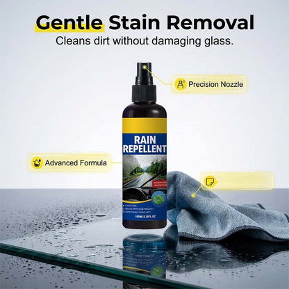 🌧️✨ Szélvédő esőálló spray – Fluor-alapú nanohidrofób technológia, az esőcseppek azonnal lecsúsznak, tiszta kilátás a vezetéshez, utánvéttel