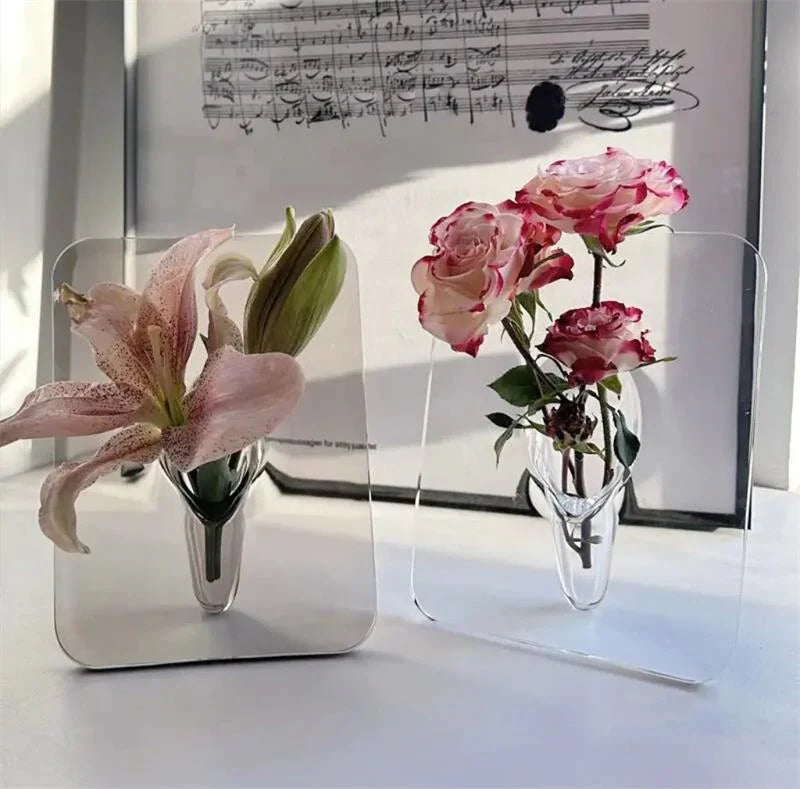 🔥Jelenleg 50% kedvezmény✨ Északi stílusú virágváza kerettel (akril anyag), törésálló 3D grafika