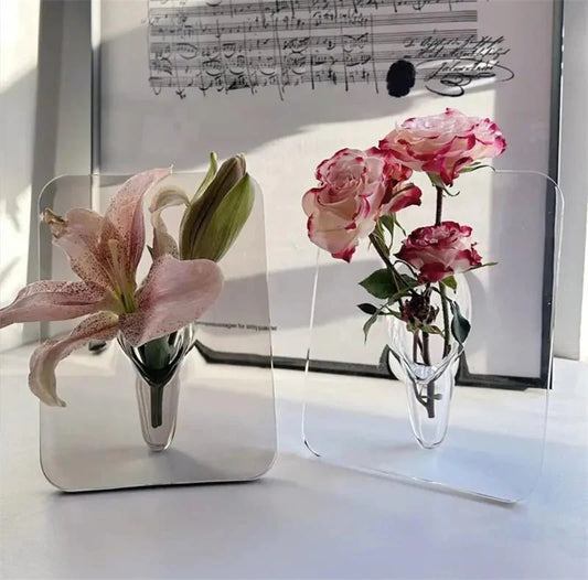🔥Jelenleg 50% kedvezmény✨ Északi stílusú virágváza kerettel (akril anyag), törésálló 3D grafika