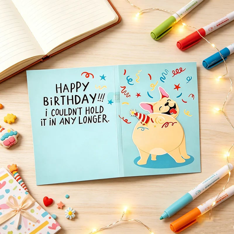 Interaktív tréfa üdvözlőkártya születési alkalmakra |  GREETING CARD