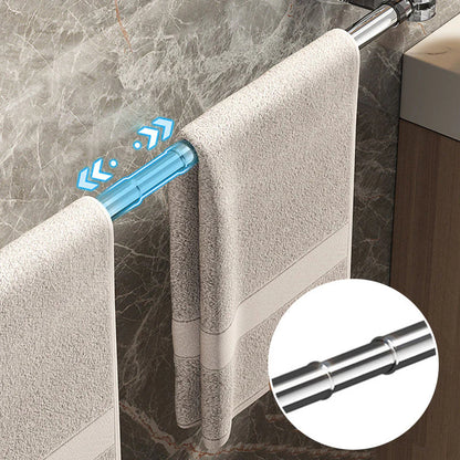 🚿🔩 Állítható törülközőtartó tapadókoronggal – Fúrás nélkül · Erős tapadás · Hosszúság állítható | Fürdőszoba/konyha/bérlőknek elengedhetetlen