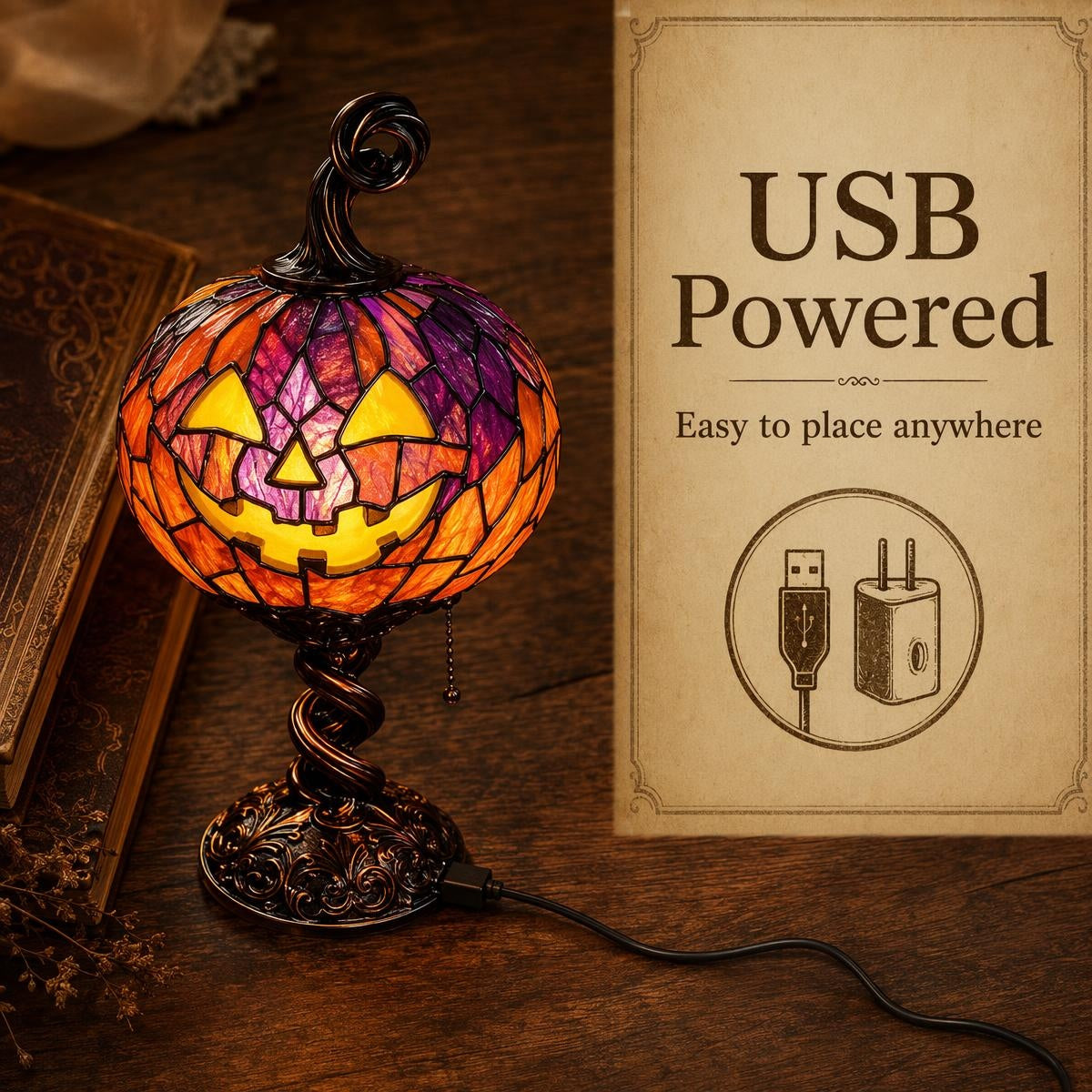 Őszi halloweeni asztali díszlámpa | LAMP
