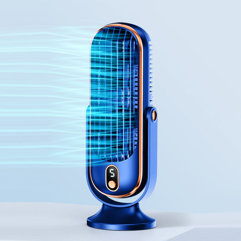 ❄️ Hordozható asztali légkondicionáló ventilátor – Csendes, oldalra forgó hűtőventilátor, 5 sebességfokozattal ☀️