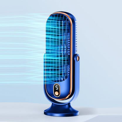 ❄️ Hordozható asztali légkondicionáló ventilátor – Csendes, oldalra forgó hűtőventilátor, 5 sebességfokozattal ☀️