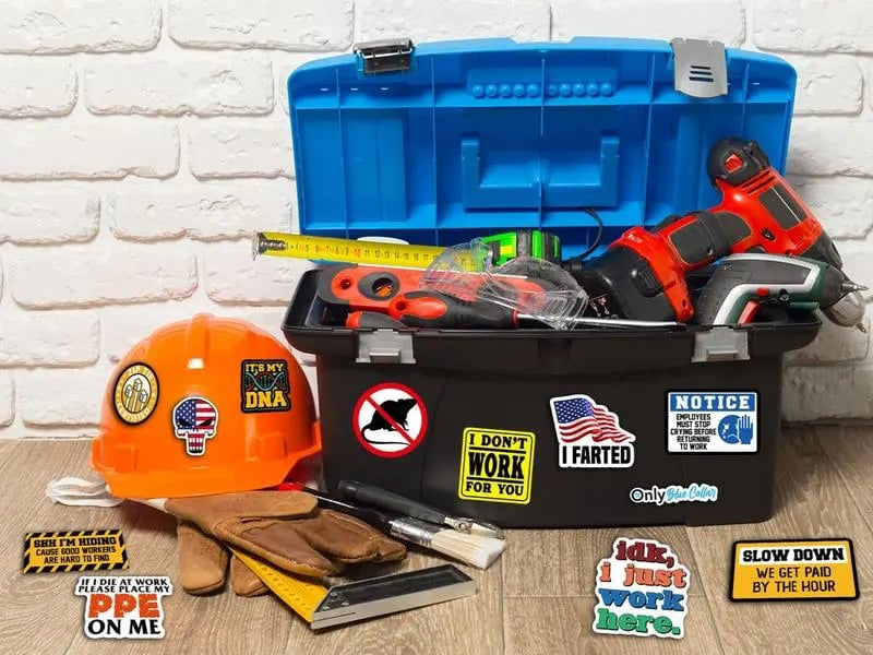 🔥🔥150 darab vicces, munkás témájú matricák👷‍♂️