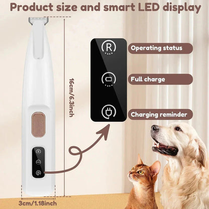 🔦✨ Vízálló, újratölthető állatnyíró, LED-es világítással 🐶💕