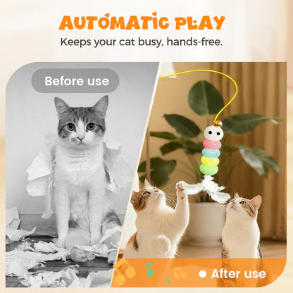 🐈 Automatikusan visszahúzódó macskajáték – intelligens kinyúlás és automatikus visszahúzódás, így a macska egyedül is bátran játszhat, utánvéttel