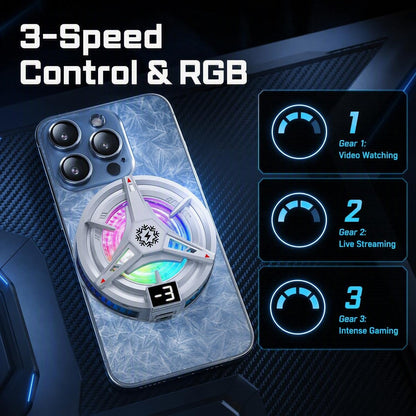 Félvezető hűtőborda okostelefonhoz RGB világítással | PHONE COOLER