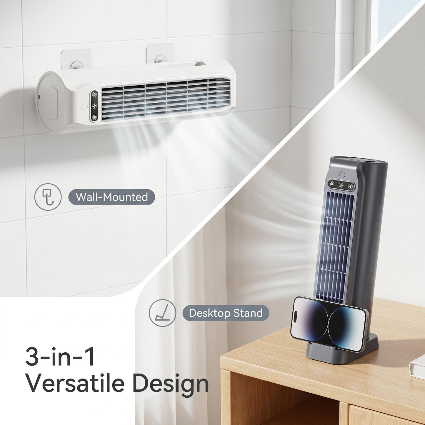 🔥✨Időkorlátozott akció! Asztali, lapát nélküli légkeringető ventilátor – lapát nélküli, biztonságos, nem sérülhet meg a kezed, erőteljesen keringeti a levegőt az egész lakásban, Type-C-n keresztül tölthető, nappaliba, hálószobába és dolgozószobába egyarán
