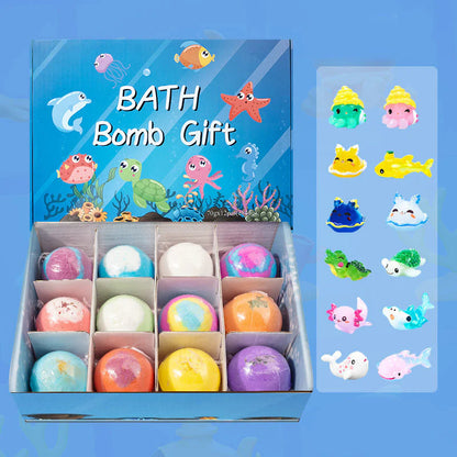 🎁🛁 12 darabos gyermekfürdőgolyó ajándékkészlet